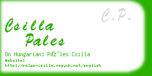 csilla pales business card